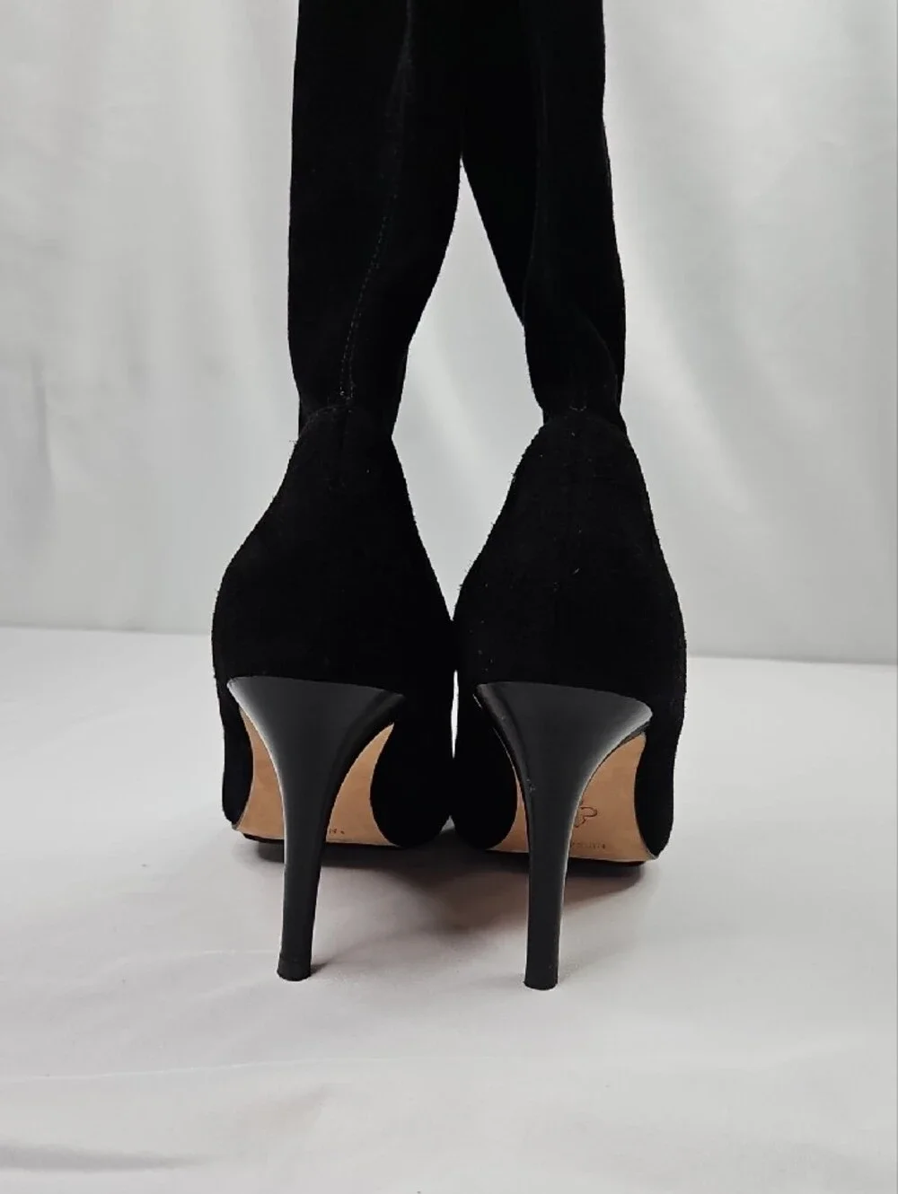 Cole Haan Nike Air Black Over-the-Knee Suede Stiletto Boots Sixe 9B